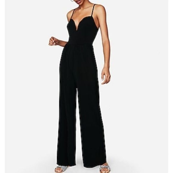 Express Pants - 𝅺WIDE Leg V-Wire Jumpsuit